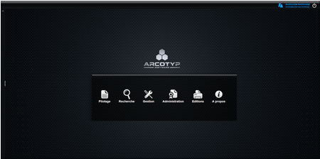 ARCOTYP Software : Barre des menus